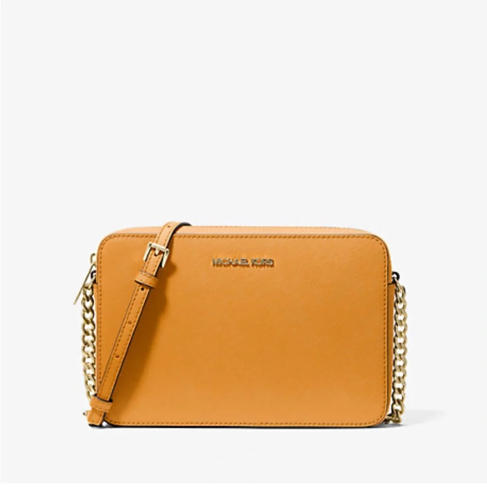 Michael Kors Jet Set Large Saffiano Leather Crossbody Bag - Picture 2 of 10